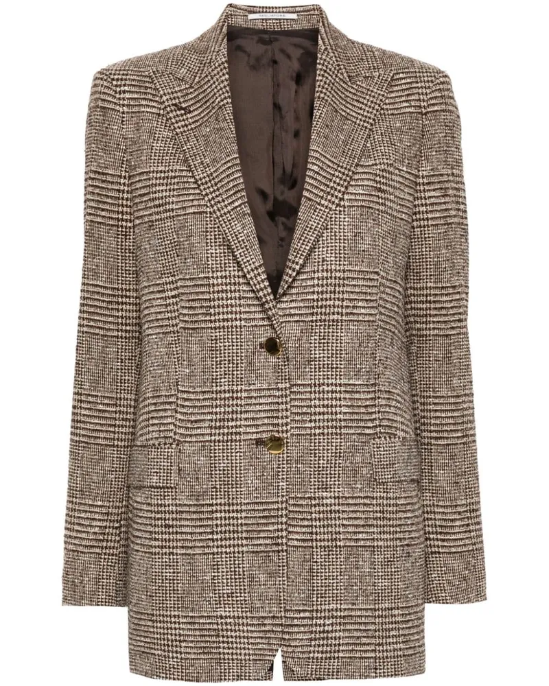 Tagliatore Klassischer Tweed-Blazer Braun