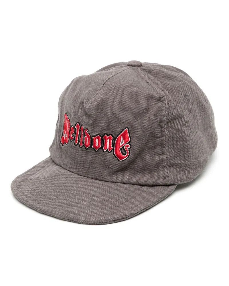 WE 11 DONE Baseballkappe mit Logo-Stickerei - Grau Grau
