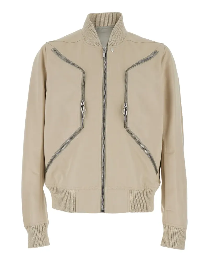 Rick Owens Heizer Flight zip-fastening jacket - Nude Nude