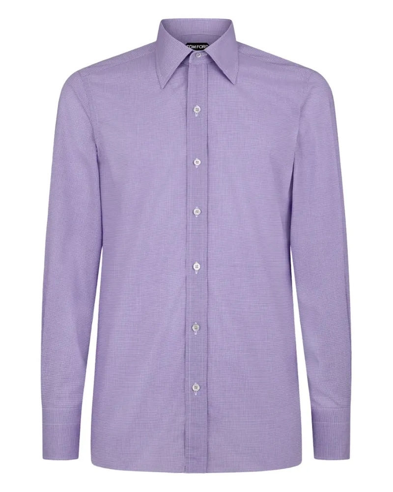 Tom Ford button-cuffs silk shirt - Violett Violett