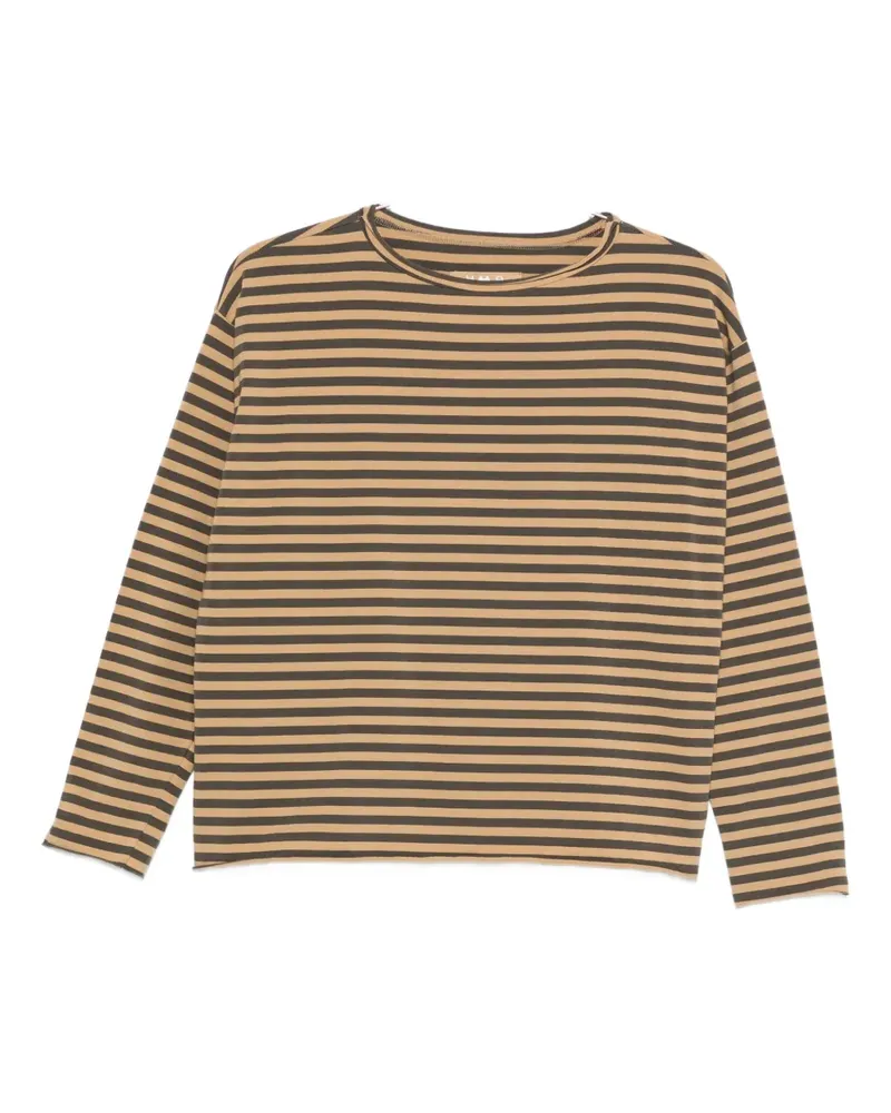 LABO.ART Gestreiftes Langarmshirt - Braun Braun