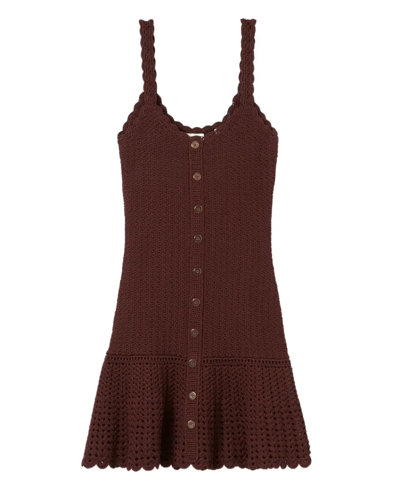 Claudie Pierlot Gehäkeltes Minikleid - Braun Braun