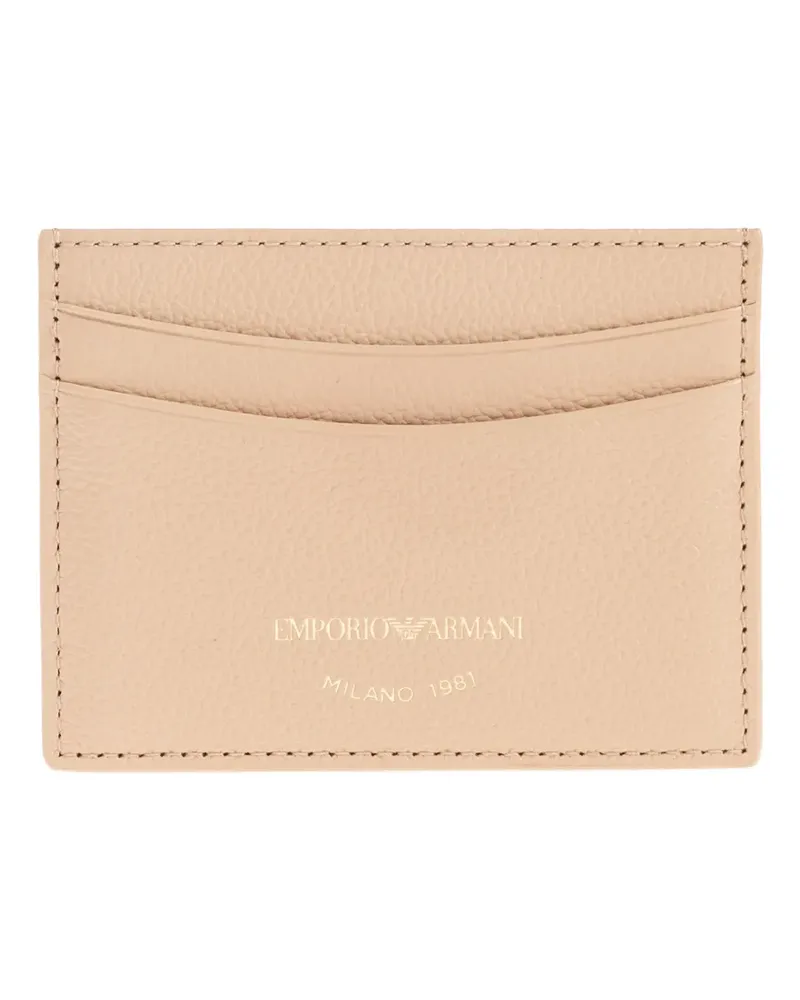Emporio Armani logo-detail cardholder - Nude Nude