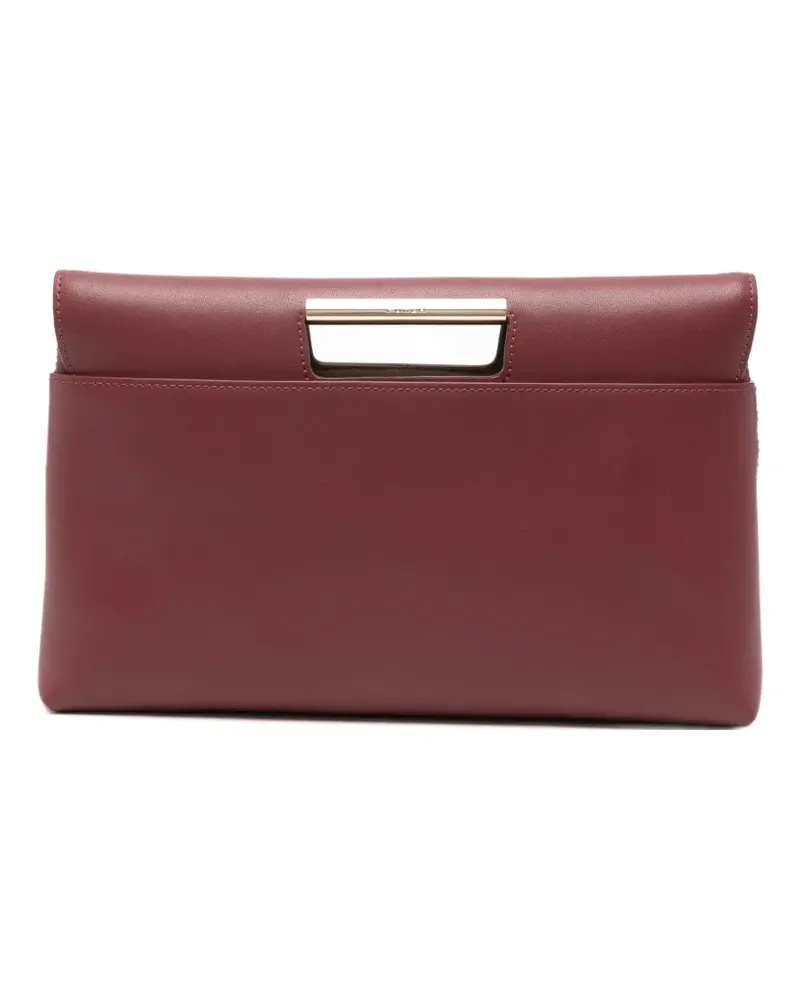 Furla logo-engraved clutch bag - Rot Rot