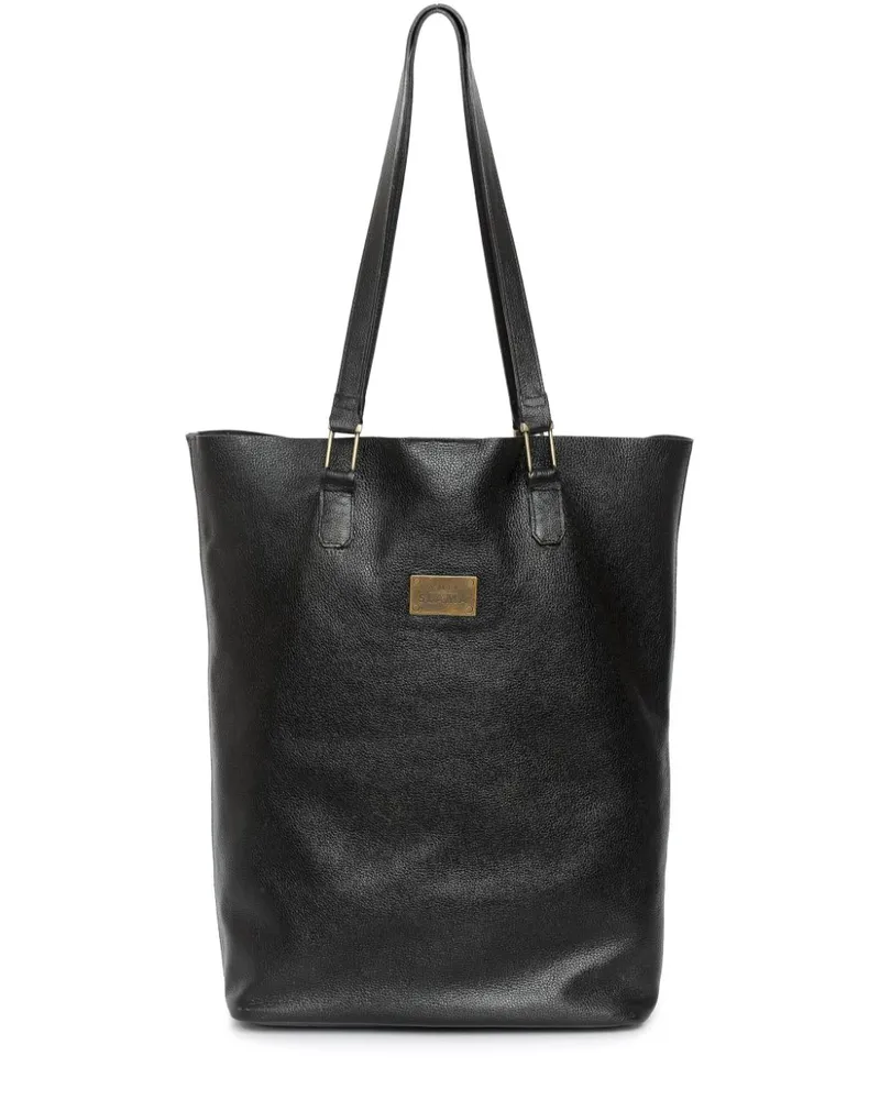 Amir Slama Handtasche mit Logo-Schild - Schwarz Schwarz
