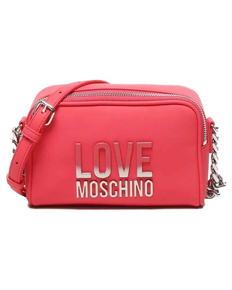 Moschino Handtasche mit Logo-Schild - Rosa Rosa