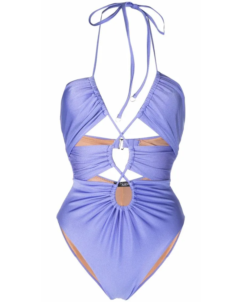 Noire Swimwear Geraffter Badeanzug - Violett Violett