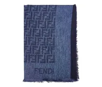 FF' Schal mit Fransen - Blau