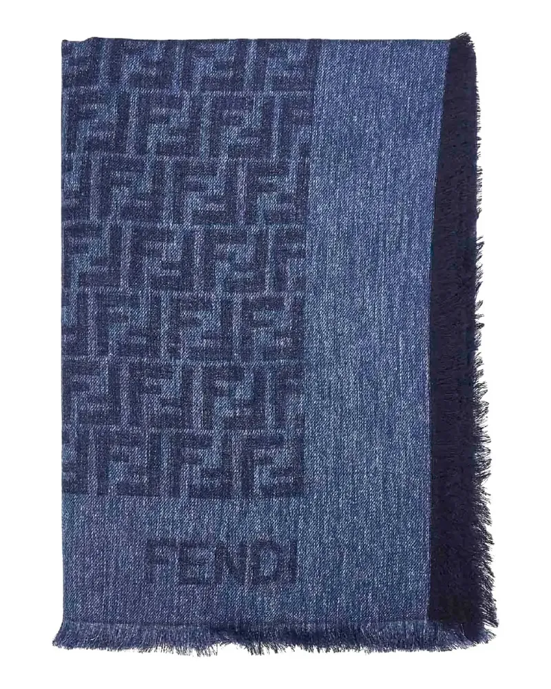 Fendi FF fringed scarf - Blau Blau