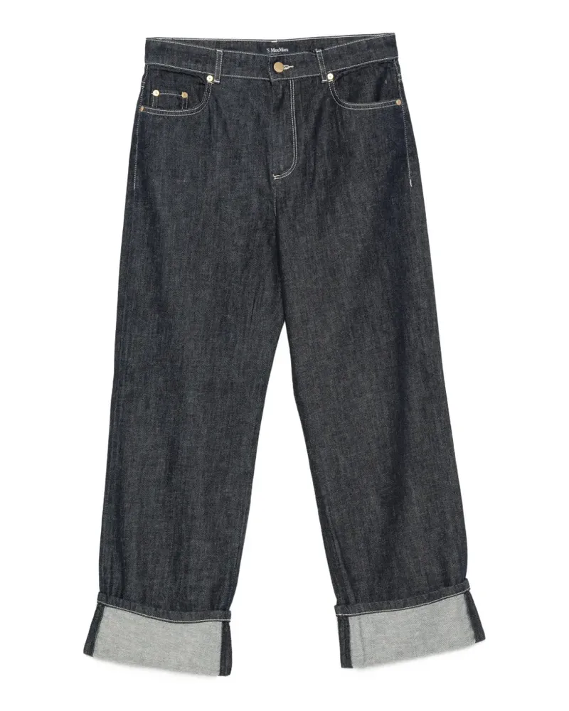 Max Mara Poggio turn-up cuff jeans - Blau Blau