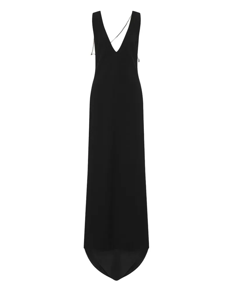 Moschino chain-detail maxi dress - Schwarz Schwarz