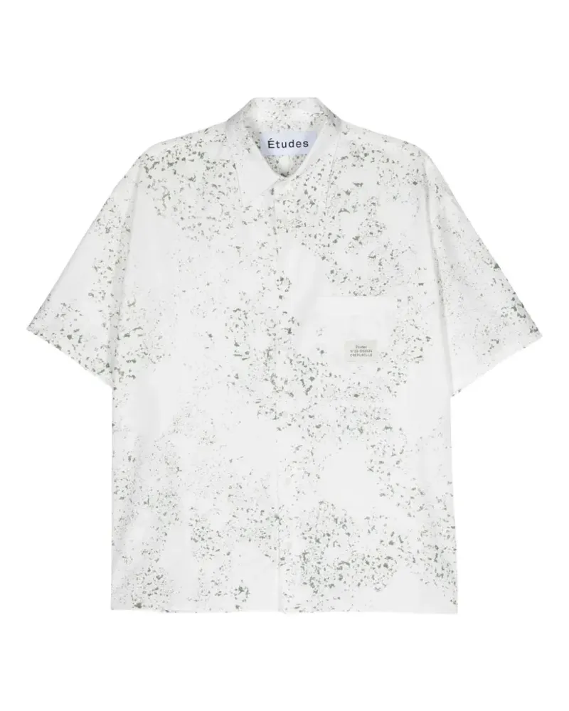 Études Studio printed short-sleeve shirt - Weiß Weiß