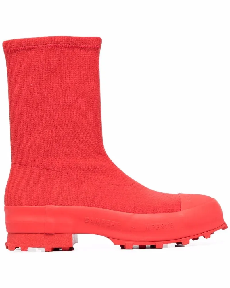 Camper Stiefel mit Profilsohle - Rot Rot