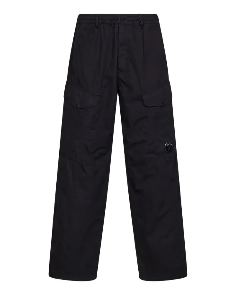 C.P. Company Gerade Hose mit Linsen-Detail - Schwarz Schwarz