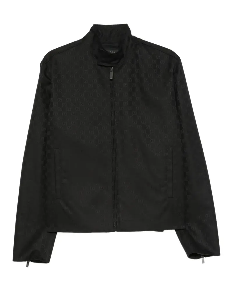 Gucci GG-pattern zip-up jacket - Schwarz Schwarz
