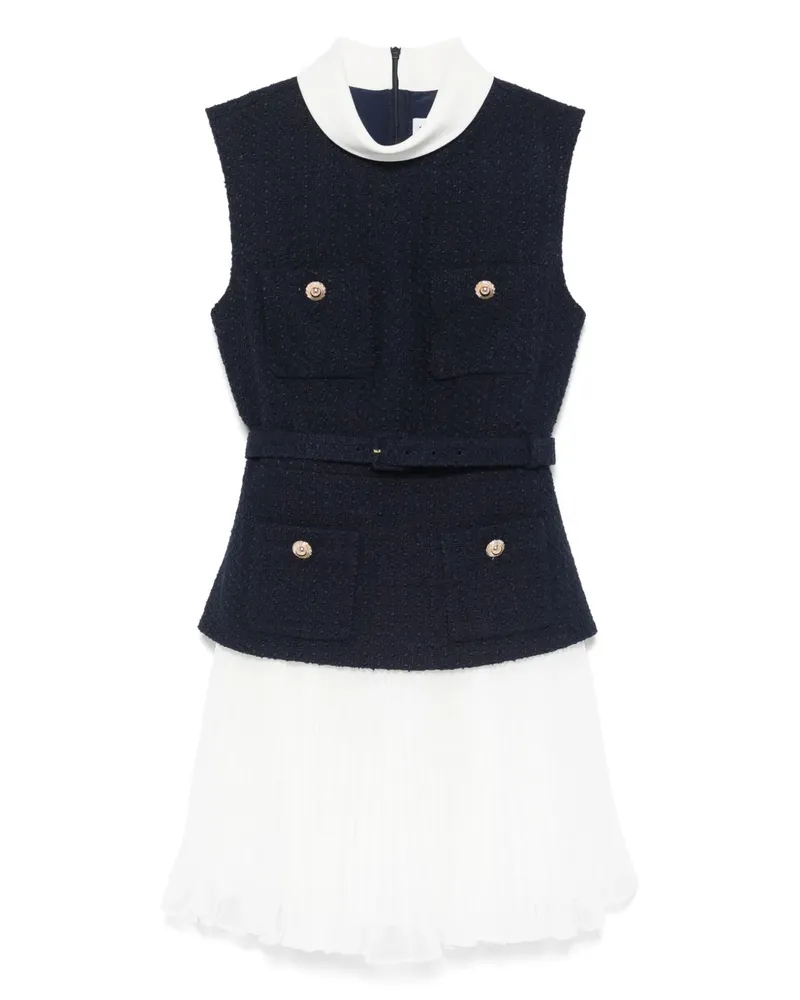 Self-Portrait Minikleid aus Chiffon - Blau Blau