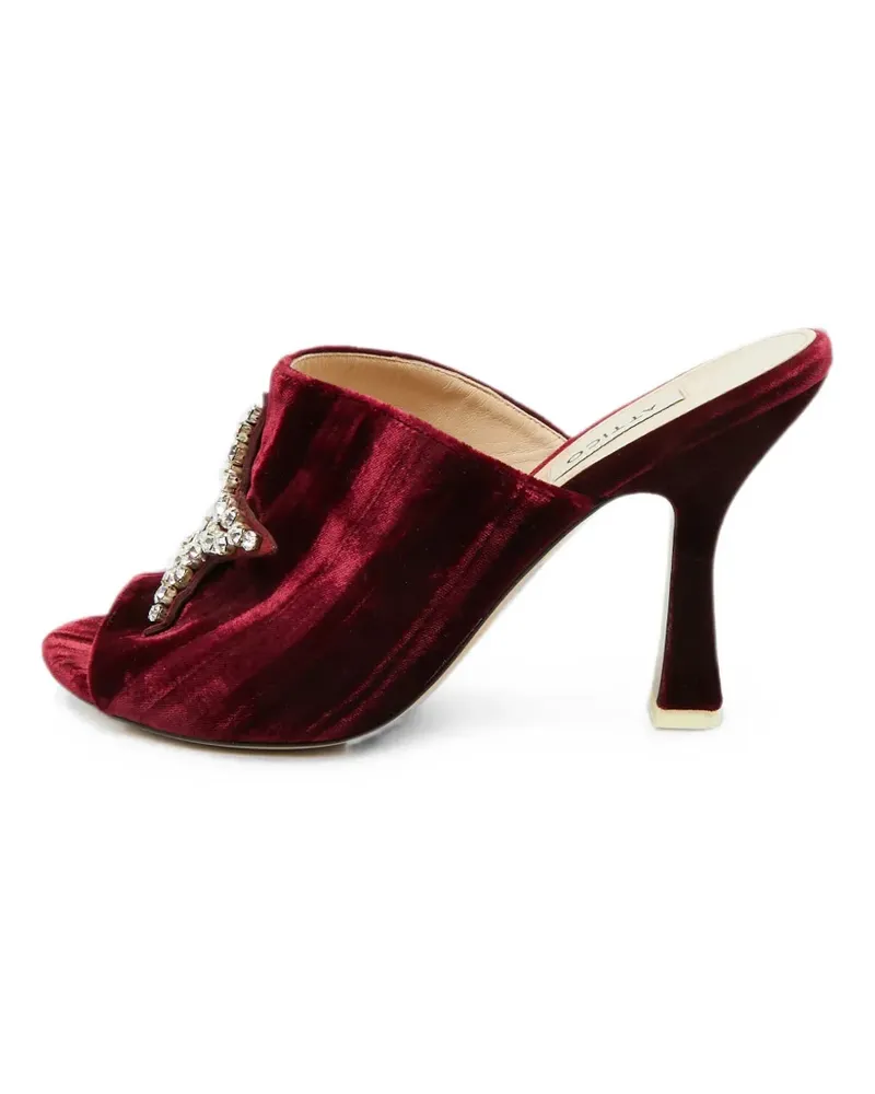 ATTICO Debbie star-embellished mules - Rot Rot