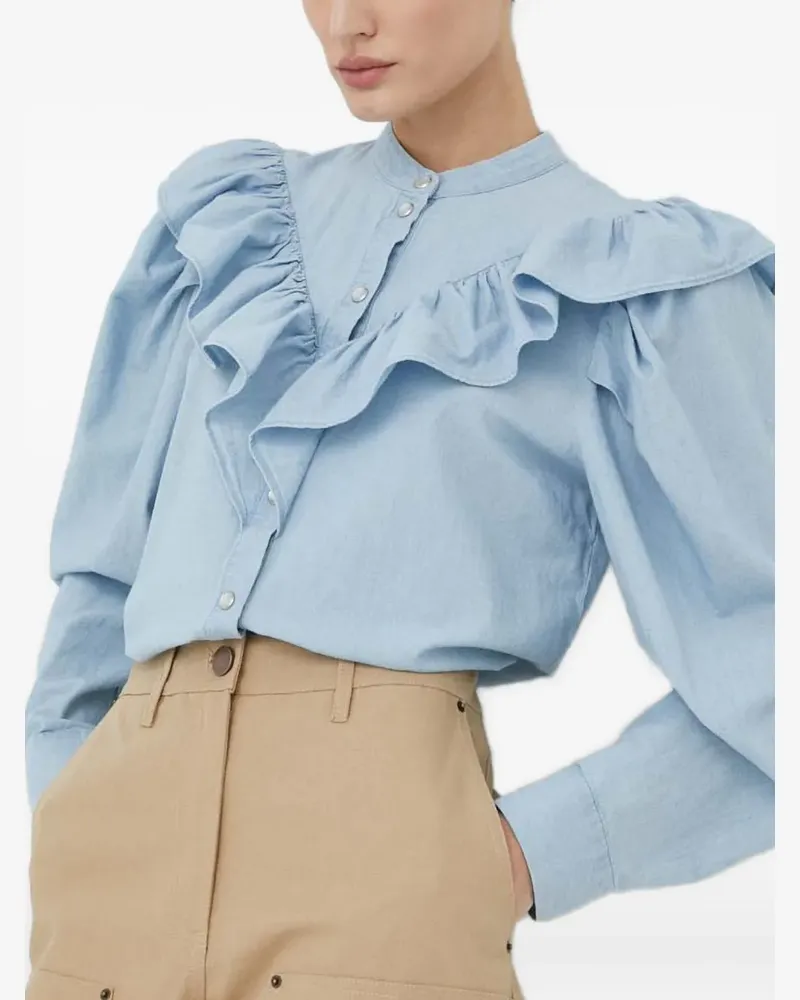 Day Birger et Mikkelsen Hemd mit Rüschen - Blau Blau
