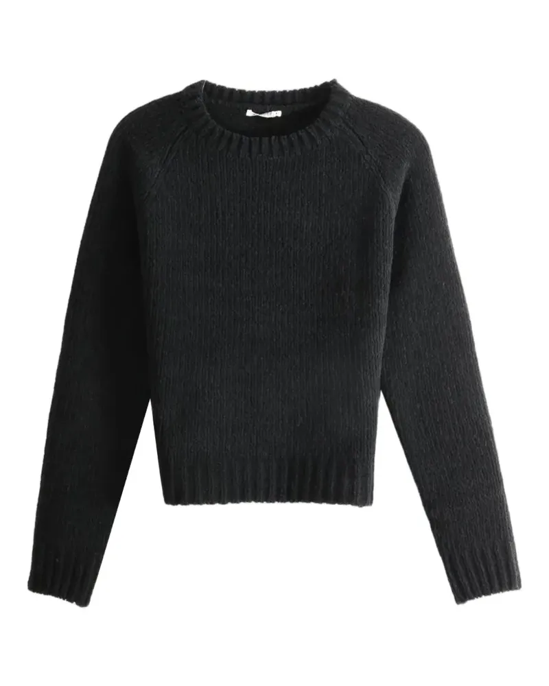 AURALEE Pullover mit Raglanärmeln - Schwarz Schwarz