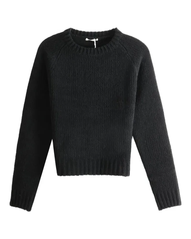 AURALEE Pullover mit Raglanärmeln - Schwarz Schwarz