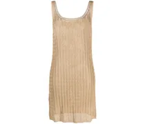 Ärmelloses Midikleid - Gold