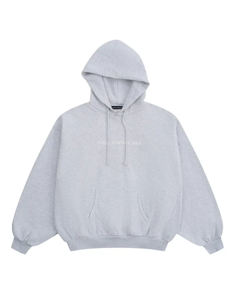 Gosha Rubchinskiy logo-print oversized hoodie - Grau Grau