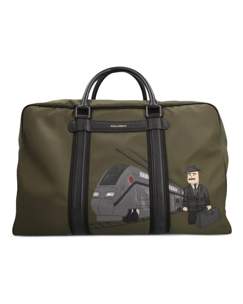 Dolce & Gabbana Reisetasche mit Zugdetail - Grün Grün
