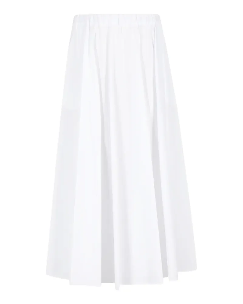 ASPESI elasticated pleated midi skirt - Weiß Weiß