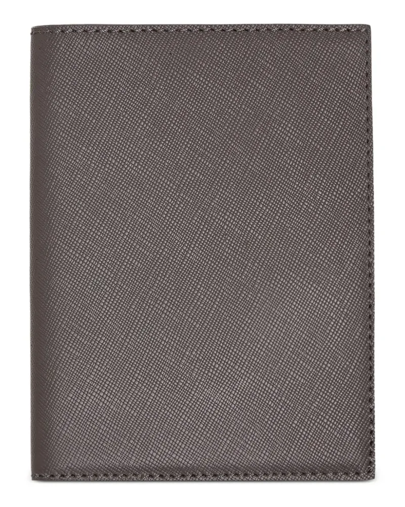12 STOREEZ Pass-Etui aus Leder - Grau Grau
