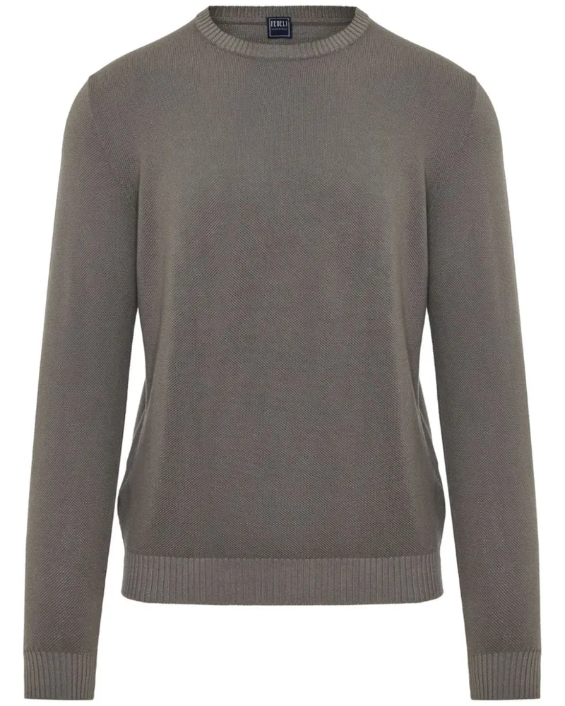 Fedeli Pullover mit rundem Ausschnitt - Grau Grau