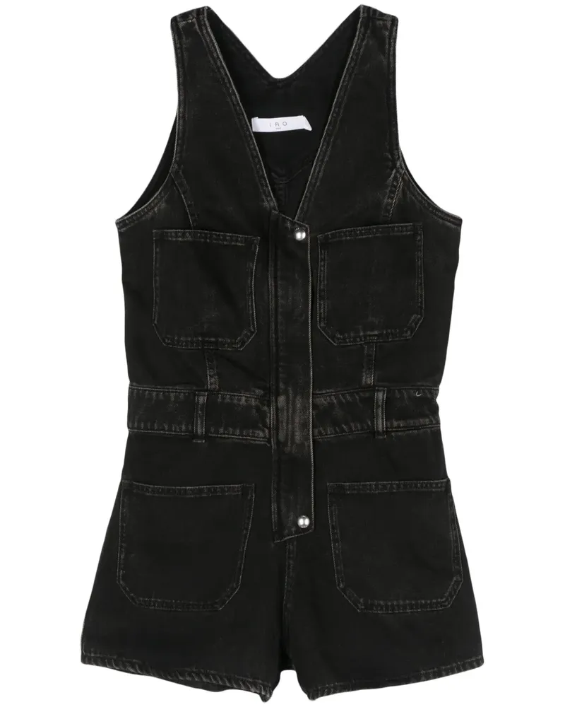 IRO Igino Jeans-Playsuit - Schwarz Schwarz