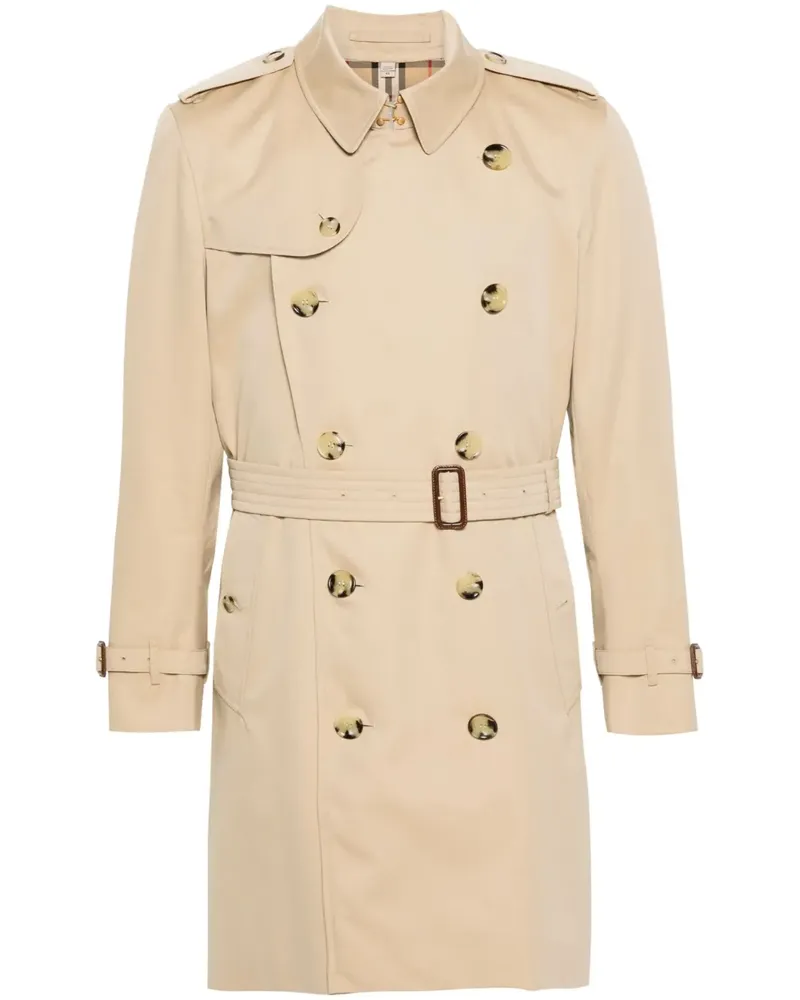 Burberry double-breasted cotton trench coat - Nude Nude
