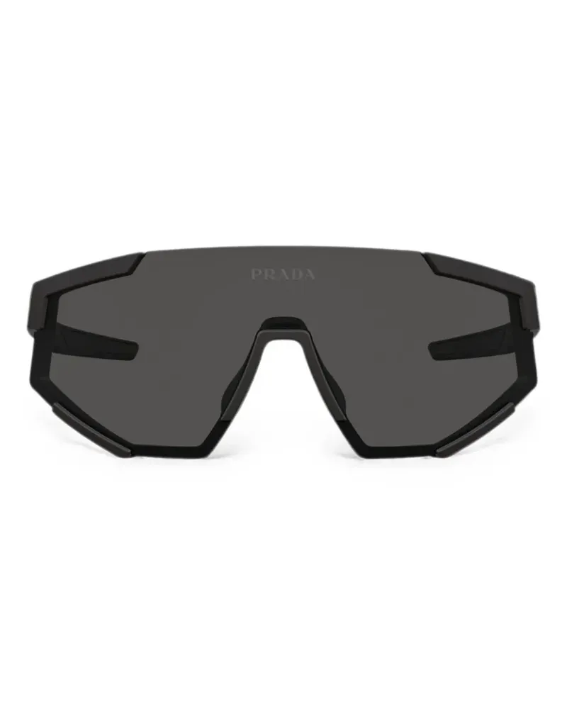 Prada Sonnenbrille mit geometrischem Gestell - Schwarz Schwarz
