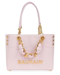 Balmain Handtasche mit Logo-Schild Rosa