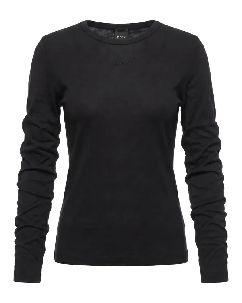 Pinko ruched long-sleeve sweater - Schwarz Schwarz