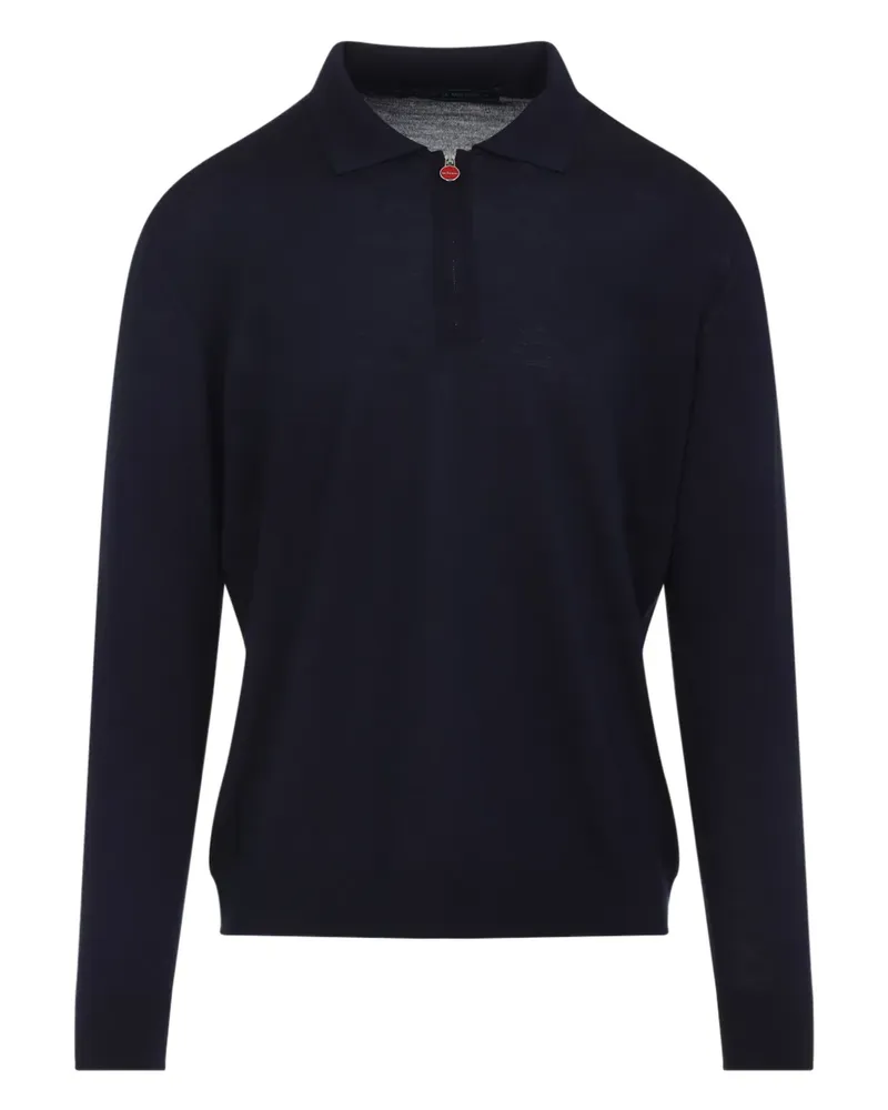 Kiton Poloshirt mit Reißverschluss - NAVY BLUE Navy