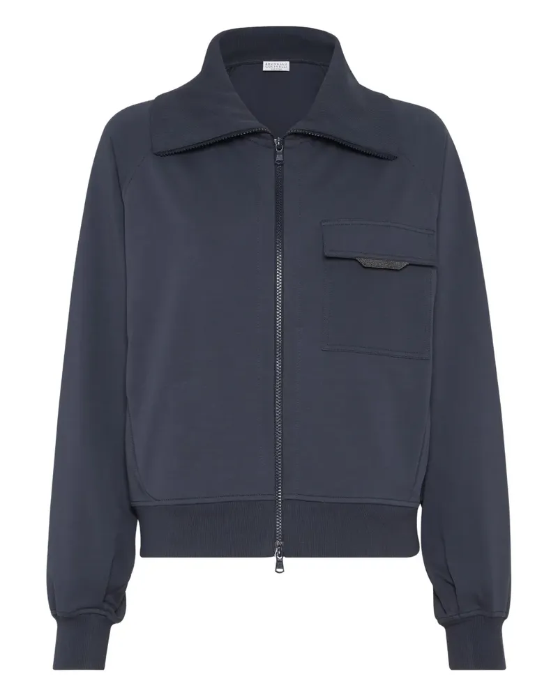 Brunello Cucinelli Sweatshirt mit Monili-Detail - Blau Blau