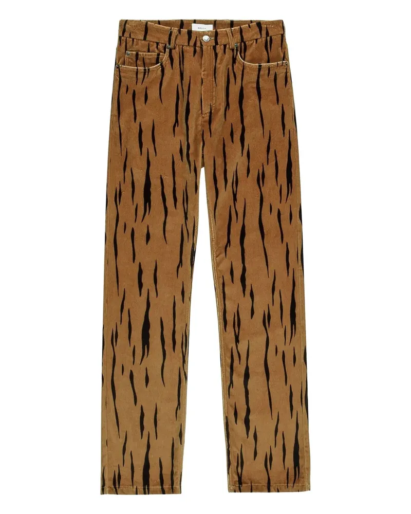 Bally Hose mit Tiger-Print - Nude Nude