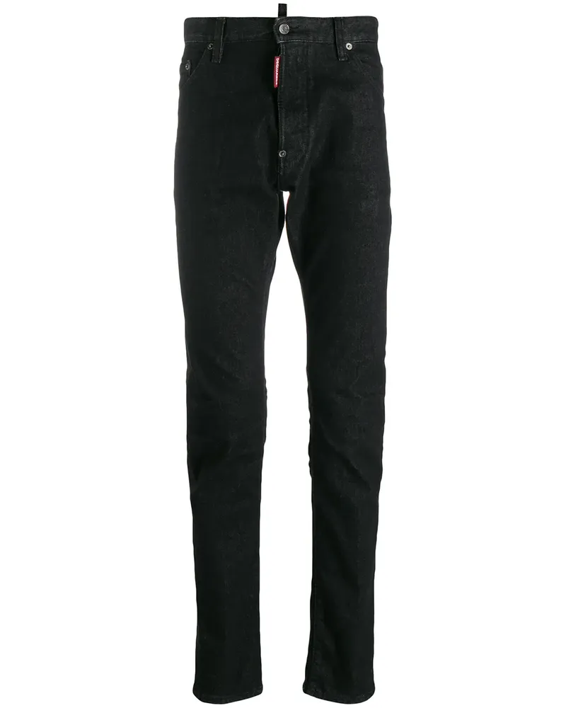 Dsquared2 Halbhohe Jeans - Schwarz Schwarz