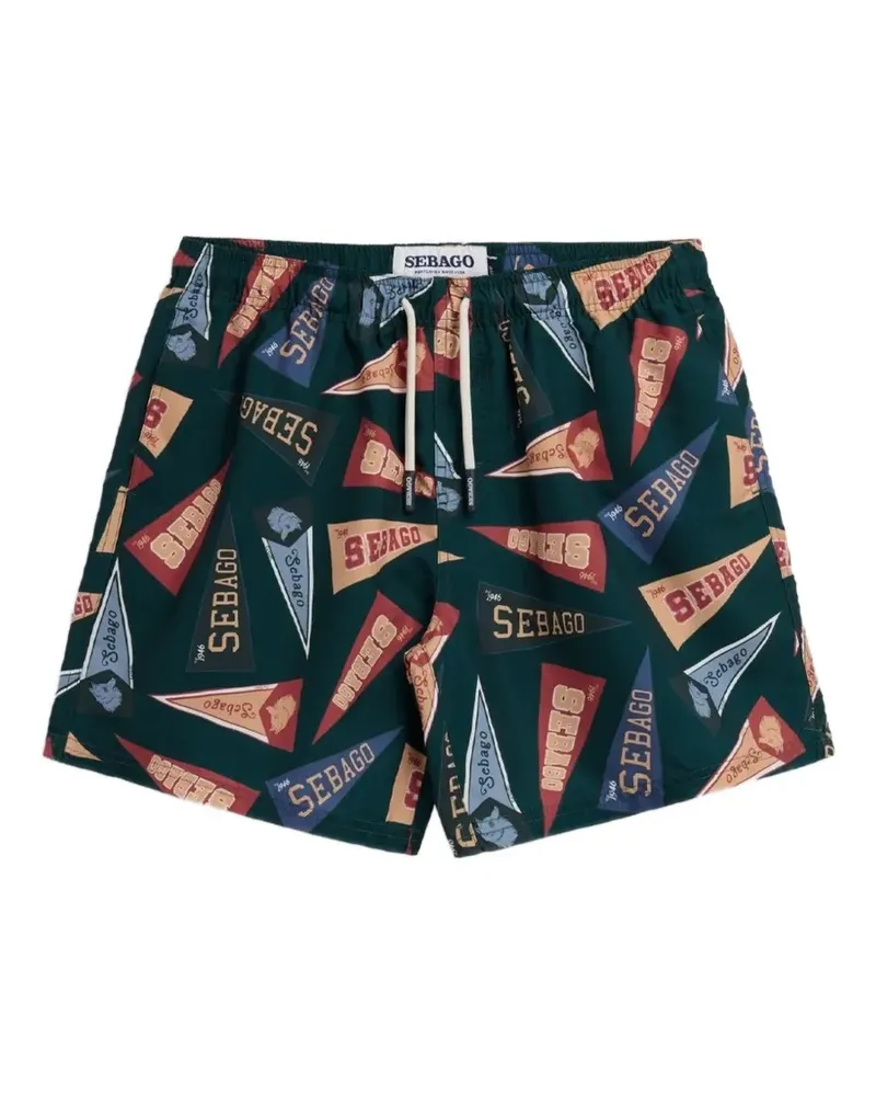 Sebago patterned sandbeach shorts - Grün Grün