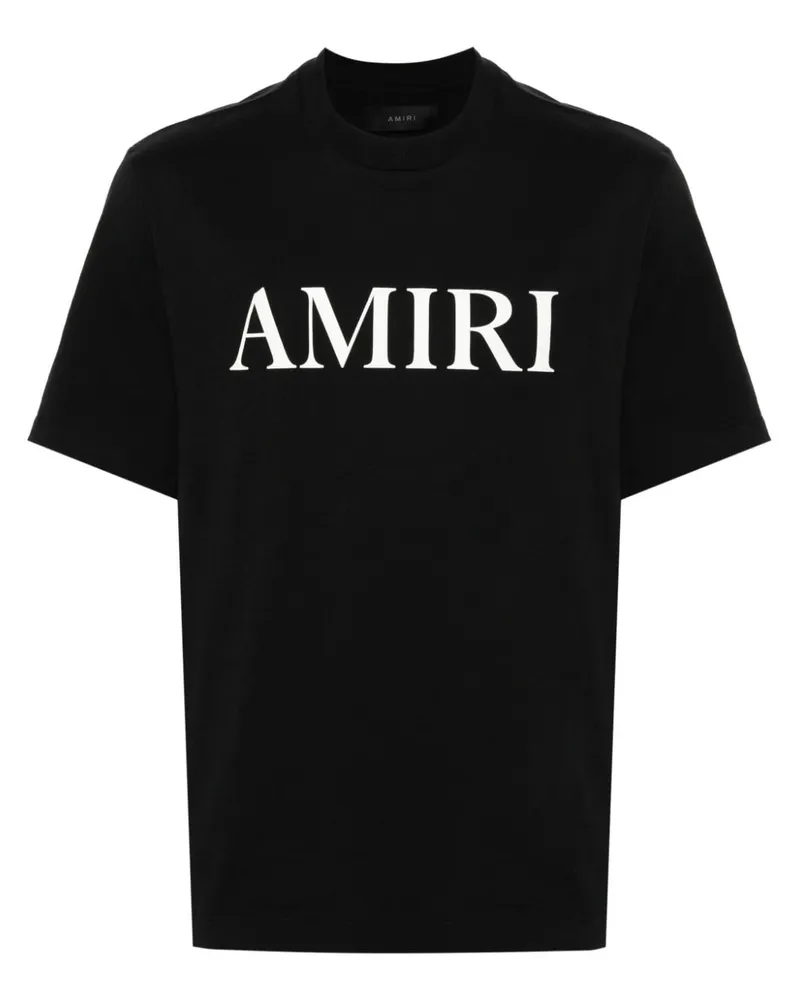 Amiri T-Shirt mit gummiertem Logo - Schwarz Schwarz