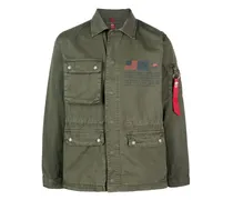 Military-Jacke mit Print