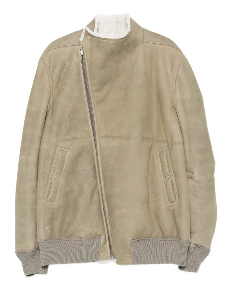 Rick Owens Hollywood Flight Lederjacke mit Shearling - Grün Grün