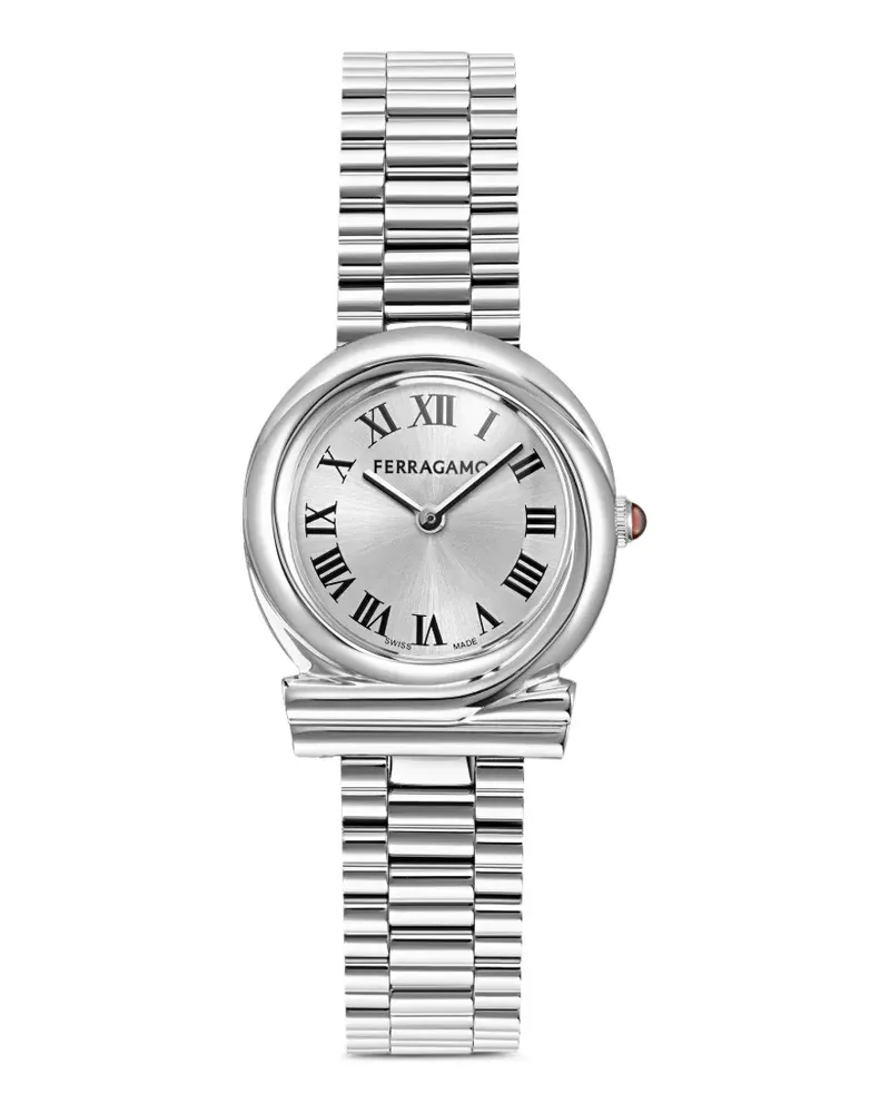 Ferragamo Gancini Twisted 28mm - Silber Silber