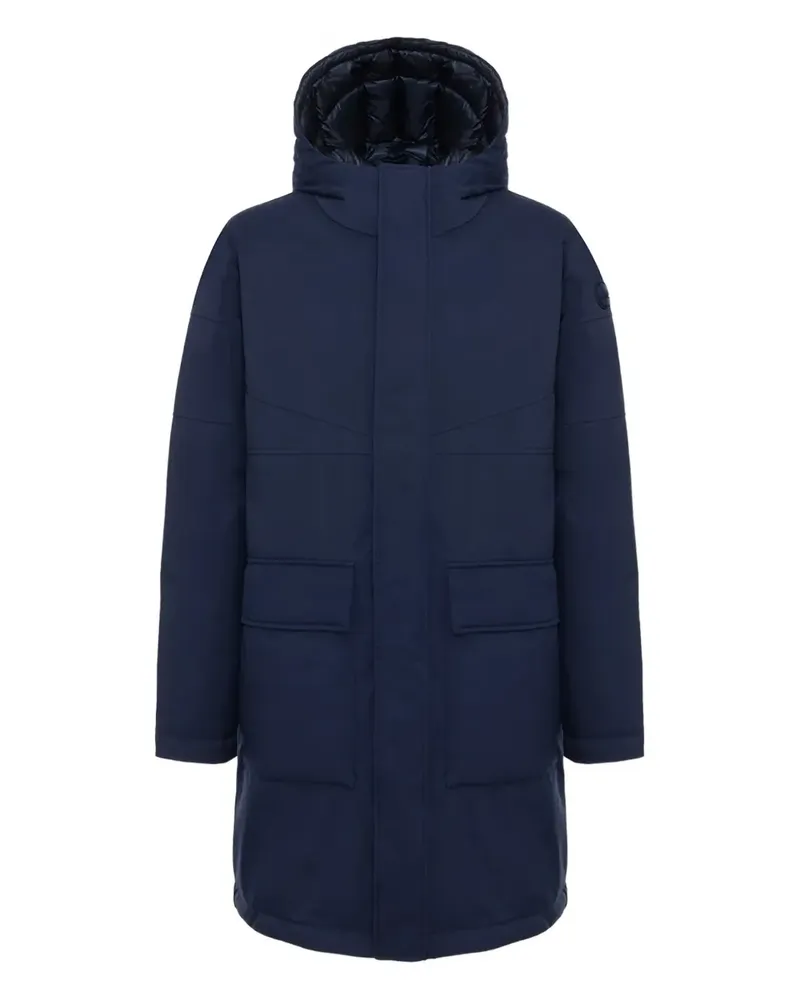 Colmar hooded flap-pocket coat - Blau Blau
