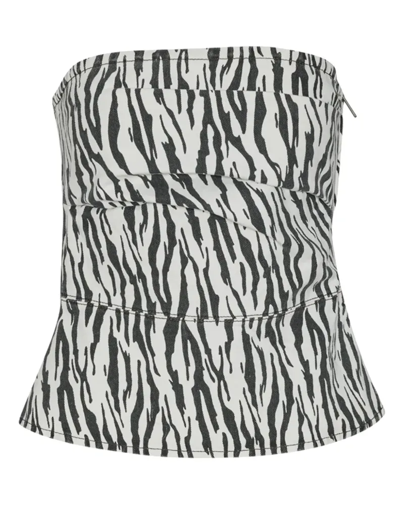ROTATE Birger Christensen Top mit Print - Weiß Weiß