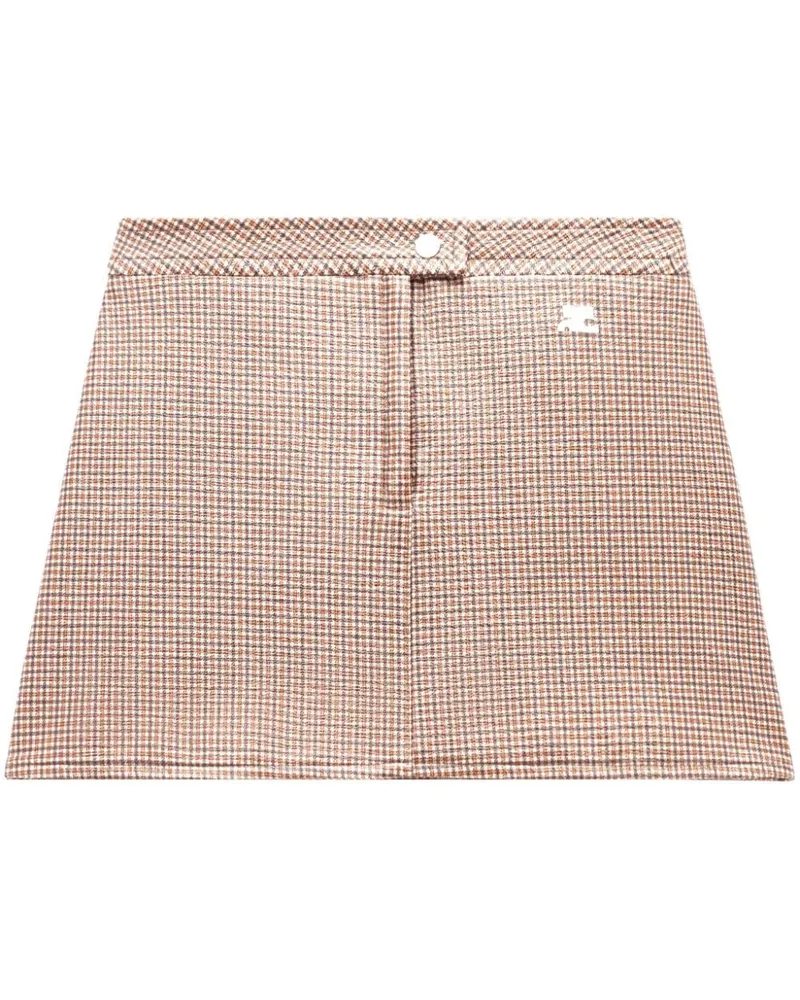 Courrèges Karierter Re-Edition Minirock - Braun Braun