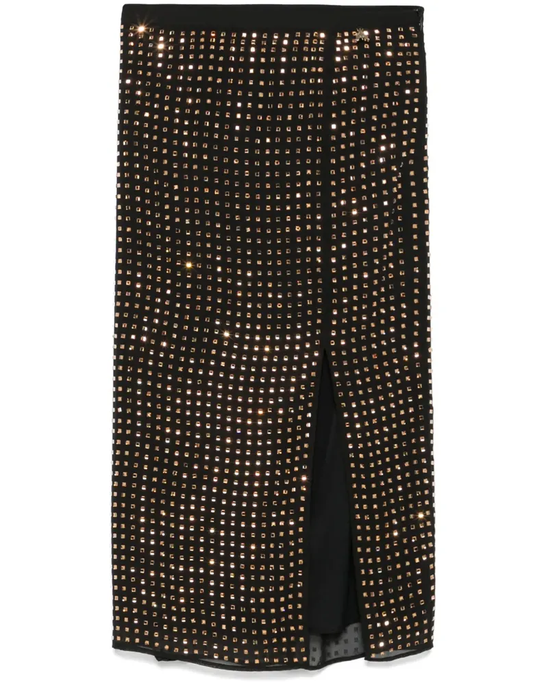 Patrizia Pepe Midirock mit Strass - Braun Braun