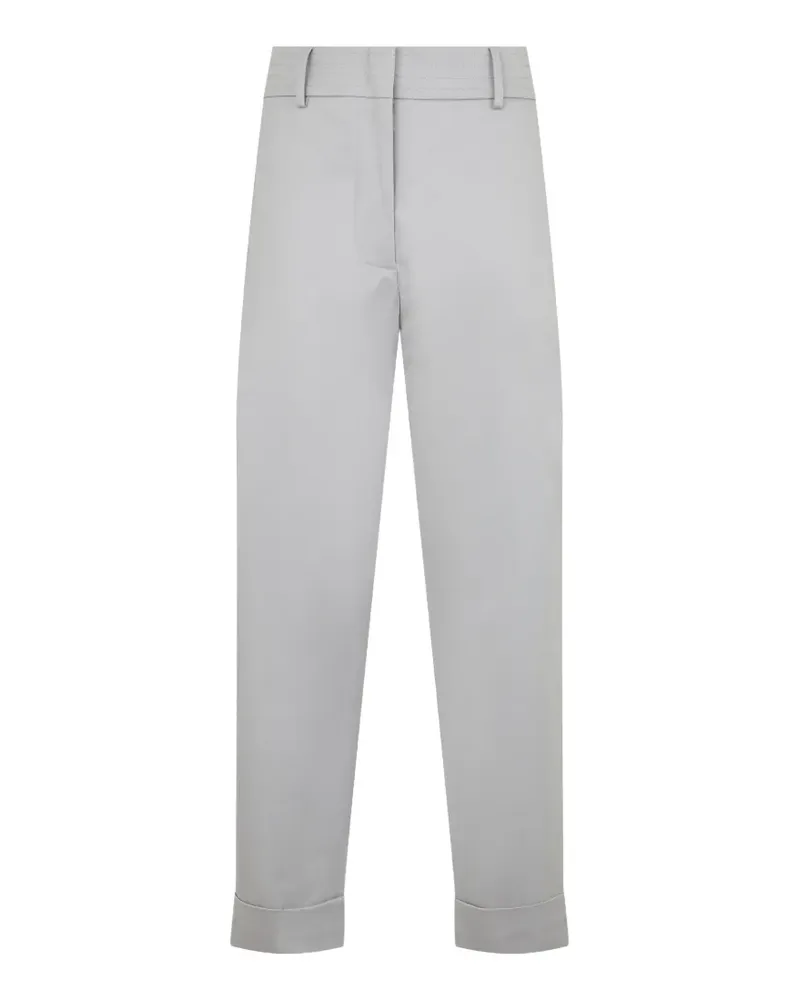 MOORER Sabrina Hose mit Umschlag - Grau Grau