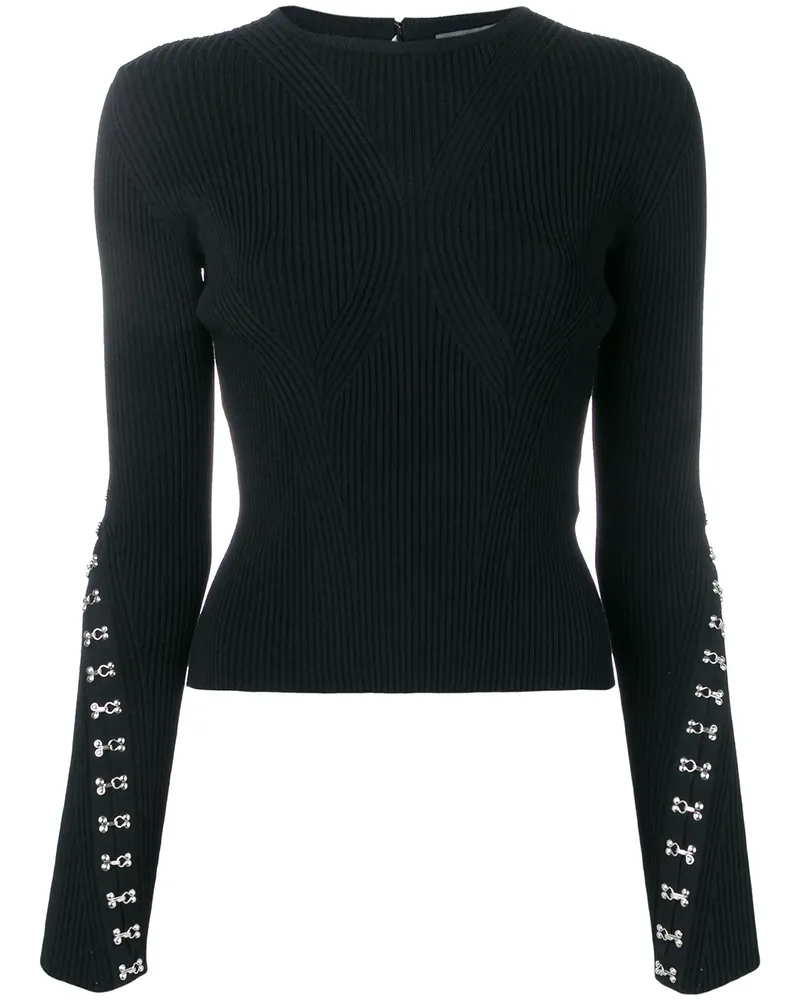 Alexander McQueen Pullover mit Ösen - Schwarz Schwarz